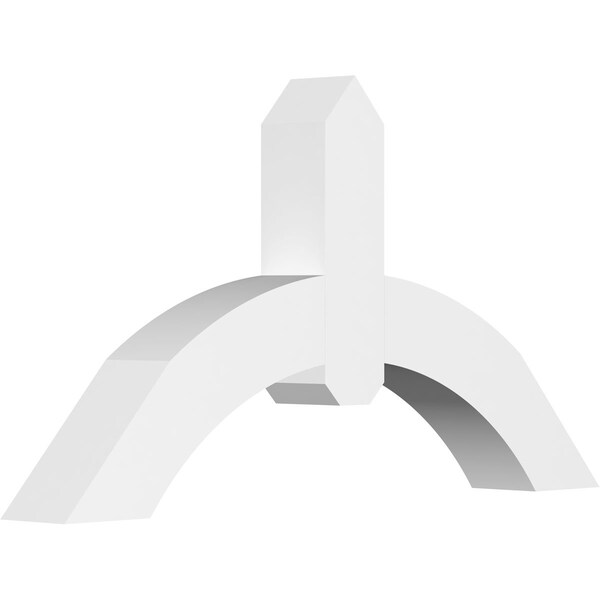 Ekena Millwork Archdale Architectural Grade PVC Gable Bracket, 36"W x 19 1/2"H x 4"D x 4"F, 13/12 Pitch GBP036X20X0404ARC00 - main